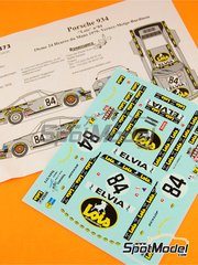 Renaissance Models: Decoracin escala 1/24 - Porsche 934 Turbo RSR Grupo 4 patrocinado por Lois N 84 - Anne-Charlotte Verney (FR) + Ren Metge (FR) + Patrick Bardinon (FR) - 24 Horas de Le Mans 1979 - calcas de agua y manual de instrucciones - para las referencias de Revell REV07031 y REV07032, o las referencias de Tamiya TAM24328 y TAM24334