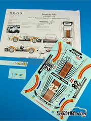 Renaissance Models: Decoracin escala 1/24 - Porsche 934 Turbo RSR Grupo 4 patrocinado por Lubrifilm N 82 - Angelo Pallavicini (CH) + Marco Vanoli (CH) + Herbert Mller (CH) - 24 Horas de Le Mans 1979 - calcas de agua y manual de instrucciones - para las referencias de Tamiya TAM24328 y TAM24334