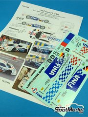 Renaissance Models: Marking / livery 1/24 scale - McLaren F1 GTR Long Tail BMW Motorsport Team sponsored by Fina #42, 43 - Jyrki Juhani 'JJ Lehto' Jarvilehto (FI) + Nelson Piquet (BR) + Steve Soper (GB), Eric H�lary (FR) + Peter Kox (NL) + Roberto Ravaglia (IT) - 24 Hours Le Mans 1997 - water slide decals and assembly instructions - for Aoshima references 007495, AOSH-00749, 007525, AOSH-007471, 014189, AOS01418, AOSH-007457 and AOSH-007518, or Fujimi references FJ12580, FJ12581, FJ12582, FJ12594 and 125947