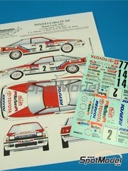 Renaissance Models: Decoracin escala 1/24 - Toyota Celica GT Four ST165 Group A patrocinado por Marlboro N 2, 7, 14 - Carlos Sainz (ES) + Luis Moya (ES), Armin Schwarz (DE) + Arne Hertz (SE), Marc Duez (BE) + Klaus Wicha (DE) - Rally de Monte Carlo - Rallye Automobile de Monte-Carlo 1991 - calcas de agua y manual de instrucciones - para las referencias de Beemax Model Kits B24001 y Aoshima 081198, o la referencia de Nunu PN24015