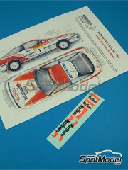 Renaissance Models: Logotypes 1/24 scale - Toyota Celica GT Four ST165 Group A : Marlboro logos - water slide decals and assembly instructions - for Beemax Model Kits references B24001, Aoshima 081198, B24002, Aoshima 084229, B24006 and Aoshima 097885