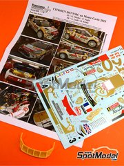 Renaissance Models: Decoracin escala 1/24 - Citroen DS3 WRC patrocinado por Abu Dhabi N 3, 4 - Kris Meeke (GB) + Paul Nagle (IE), Sebastien Loeb (FR) + Daniel Elena (MC) - Rally de Monte Carlo - Rallye Automobile de Monte-Carlo 2015 - piezas de resina, calcas de agua y manual de instrucciones - para las referencias de Heller 50757, 80757 y 80758
