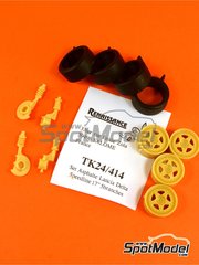 Renaissance Models: Tarmac conversion set 1/24 scale - Lancia Delta  HF Integrale - resin parts and rubber parts - for Hasegawa references 20289, 20433, 25013, CR-13, 25015, CR-15, HACR15, 25015 and CR-15