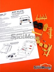 Renaissance Models: Transkit 1/24 scale - BMW M3 E30 Rally Group A - metal parts, resin parts, rubber parts and turned metal parts - for Beemax Model Kits references B24007, Aoshima 098196, B24016, B24019 and BX24029