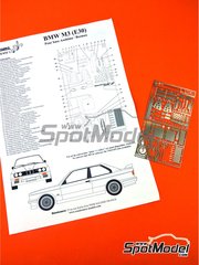 Renaissance Models: Set de mejora y detallado escala 1/24 - BMW M3 E30 Rally Grupo A - fotograbados y manual de instrucciones - para las referencias de Beemax Model Kits B24007, Aoshima 098196, B24016, B24019 y BX24029