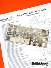 Renaissance Models: Set de mejora y detallado escala 1/24 - Subaru Legacy RS Grupo A - fotograbados y manual de instrucciones - para las referencias de Hasegawa 20290, 20311, 20390, 25007, CR-7, 20432, 20577, 20636, 25007, CR-7, 25014 y CR-14