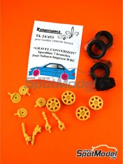 Renaissance Models: Set de conversin a tierra escala 1/24 - Subaru Impreza WRC versin tierra Speedline 7 brazos 1998 y 1999 - piezas de resina y piezas de goma - para las referencias de Tamiya TAM24199 y TAM24218