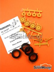 Renaissance Models: Snow conversion set 1/24 scale - Volkswagen Polo WRC - snow set up - resin parts and rubber parts - for Belkits references BEL-005, BEL010, BEL-010, BEL011 and BEL-011