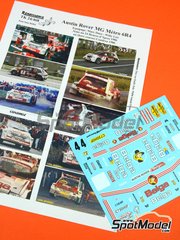 Renaissance Models: Marking / livery 1/24 scale - MG Metro 6R4 Group B Austin Rallying Team sponsored by Belga #4, 7 - Marc Duez (BE) + Willy Lux (BE) - Ypres 24 Hours Rally, Condroz Rally - Rallye du Condroz 1986 - water slide decals, assembly instructions and tobacco sponsor decals - for Belkits references BEL015, BEL-015, BEL016 and BEL-016