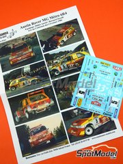 Renaissance Models: Marking / livery 1/24 scale - MG Metro 6R4 Group B sponsored by 33 Export #5 - Didier Auriol (FR) + Bernard Occelli (FR) - Rallye Critrium des Cvennes 1986 - water slide decals - for Belkits references BEL015, BEL-015, BEL016 and BEL-016