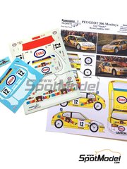Renaissance Models: Marking / livery 1/24 scale - Peugeot 306 Maxi Evo1 sponsored by Maxi-Toys #12 - Jean-Pierre van de Wauwer (BE) + Jean Vanderschueren (BE) - Condroz Rally - Rallye du Condroz 1997 - water slide decals and assembly instructions - for Nunu reference PN24009 image