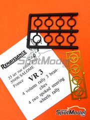 Renaissance Models: Steering wheel 1/43 scale - Three spokes steering wheels rally - photo-etched parts and plastic parts - 4 units