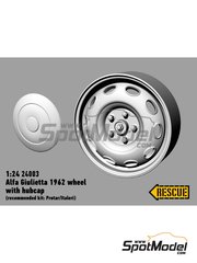 Rescue Models: Rims 1/24 scale - Alfa Giulietta 1962 - resin parts - for Italeri reference 3653 - 4 units
