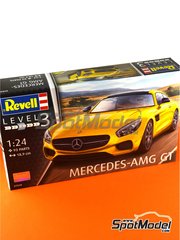 Revell: Car scale model kit 1/24 scale - Mercedes Benz AMG GT - plastic parts, rubber parts, water slide decals and assembly instructions