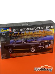 Revell: Car scale model kit 1/24 scale - Shelby Mustang GT 350 H - plastic parts, water slide decals and assembly instructions image