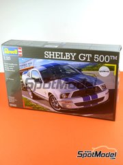 Revell: Car scale model kit 1/25 scale - Shelby GT500 - plastic parts, rubber parts, water slide decals, assembly instructions and painting instructions image