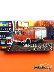 Revell: Truck scale model kit 1/24 scale - Mercedes-Benz 1017 LF 16 - plastic parts, rubber parts, water slide decals, other materials, assembly instructions and painting instructions image
