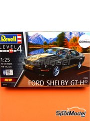 Revell: Car scale model kit 1/25 scale - Ford Shelby GT-H 2006 - plastic parts, rubber parts, water slide decals, assembly instructions and painting instructions image