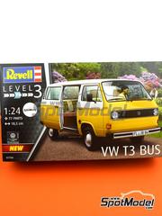 Revell: Van scale model kit 1/25 scale - Volkswagen T3 Bus - plastic parts, rubber parts, water slide decals and assembly instructions