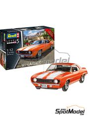 Revell: Car scale model kit 1/12 scale - Chevrolet Camaro Z28 1969 - plastic parts, rubber parts, water slide decals, assembly instructions and painting instructions