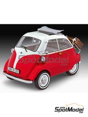 Revell: Car scale model kit 1/16 scale - BMW Isetta 250 - 70th Anniversary - plastic parts, rubber parts, water slide decals, assembly instructions and painting instructions image