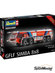 Revell: Special vehicle scale model kit 1/24 scale - GFLF Simba 8x8 - plastic parts, rubber parts, water slide decals, assembly instructions and painting instructions image