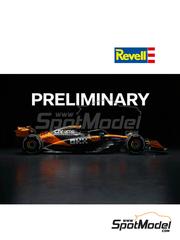 Revell: Car scale model kit 1/20 scale - McLaren Mercedes MCL39 McLaren Racing Limited Team sponsored by OKK, Chrome #4, 81 - Lando Norris (GB), Oscar Piastri (AU) - FIA Formula 1 World Championship 2025 - plastic parts, rubber parts, water slide decals, other materials and assembly instructions image