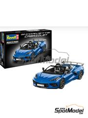 Revell: Car scale model kit 1/25 scale - Corvette C8 Cabriolet 2022 - plastic parts, rubber parts, water slide decals, assembly instructions and painting instructions
