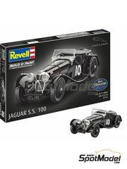 Revell: Scale model kit 1/32 scale - Jaguar SS 100 #10 1935 - plastic parts, rubber parts, water slide decals manufactured with digital technology, assembly instructions and painting instructions