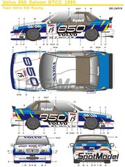SK Decals: Decoracin escala 1/24 - Volvo 850 Saloon Equipo TWR patrocinado por Q8 Oils N 9, 15 - Tim Harvey (GB), Rickard Rydell (SE) - Campeonato Ingls de Turismos - BTCC 1995 - calcas de agua, manual de instrucciones e instrucciones de pintado - para la referencia de Tamiya TAM24168