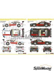 SK Decals: Marking / livery 1/24 scale - Mercedes Benz SLS AMG GT3 Mercedes AMG Driving Academy Team #1, 2 - Maro Rene Engel (DE), Renger van der Zande (NL) - Macau FIA GT World Cup Championship 2015 - water slide decals and assembly instructions - for Fujimi references FJ125657, RS-46, FJ125695 and RS-29 image