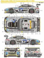SK Decals: Marking / livery 1/24 scale - Mercedes Benz AMG GT3 HTP Motorsport Team sponsored by IWC #50 - Dominik Baumann (AT) + Maximilian Buhk (DE) + Edoardo Mortara (IT) + Edward Sandstrm (CH) - 24 Hours Nrburgring 2017 - water slide decals and placement instructions - for Tamiya references TAM24345 and TAM24350