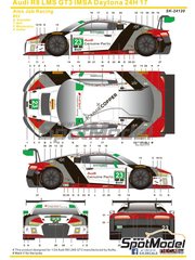 SK Decals: Marking / livery 1/24 scale - Audi R8 LMS GT3 Alex Job Racing Team sponsored by Tommie Copper #23 - Bill "William" Sweedler (US) + Townsend Bell (US) + Frankie Montecalvo (US) + Pierre Kaffer (DE) - 24 Hours of Daytona 2017 - water slide decals, assembly instructions and painting instructions - for Nunu references PN24004, NU-24004, PN24004, NUNPN24004, PN24024, PN-24024, PN24024-UNBOX, PN24028 and NU24028