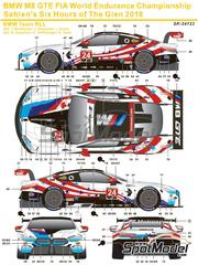 SK Decals: Marking / livery 1/24 scale - BMW M8 GTE BMW RLL Team sponsored by BMW of North America #24, 25 - John Edwards (US) + Jesse Krohn (FI) + Tom Blomqvist (GB), Connor De Phillippi (US) + Alexander Sims (GB) + Bill Auberlen (US) - IMSA WeatherTech SportsCar Championship 2018 - water slide decals, assembly instructions and painting instructions - for Nunu references PN24010, NU-24010, PN24036 and NU-24036