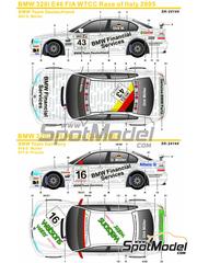SK Decals: Decoracin escala 1/24 - BMW 320i E46 Equipo BMW Team Deutschland N 43, 16 - Dirk Mller (DE) - Campeonato del Mundo de Turismos (WTCC), Guia Race de Macau 2005 - calcas de agua, manual de instrucciones e instrucciones de pintado - para las referencias de Nunu PN24033, NU-24033, PN24033.OUTLET, PN24047 y NU-24047