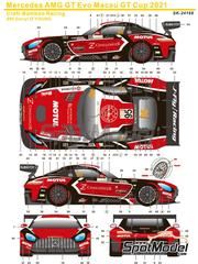 SK Decals: Marking / livery 1/24 scale - Mercedes AMG GT3 Evo Craft-Bamboo Racing Team sponsored by Z Challenger #95 - Darryl O'Young (HK) - Macau GT Cup 2021 - paint masks, water slide decals and placement instructions - for Tamiya references TAM24345 and TAM24350