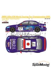 SK Decals: Decoracin escala 1/24 - BMW 320si E90 Equipo Liqui Moly Engstler patrocinado por Endless N 17 - Takayuki Aoki (JP) - Campeonato del Mundo de Turismos (WTCC) 2008 - calcas de agua e instrucciones de colocacin - para las referencias de Nunu PN24037, NU-24037 y PN24037-UNBOX