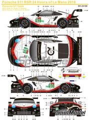 SK Decals: Marking / livery 1/24 scale - Porsche 911 991 GT3 RSR Porsche GT USA Team #93, 94 - Patrick Pilet (FR) + Nick Tandy (GB) + Earl Bamber (AU), Romain Dumas (FR) + Timo Bernhard (DE) + Sven Mller (DE) - 24 Hours Le Mans 2018 - water slide decals and placement instructions - for Nunu reference PN24040