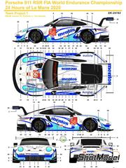 SK Decals: Marking / livery 1/24 scale - Porsche 911 GT3 RSR Project 1 Team sponsored by Mentos #56 - Matteo Cairoli (IT) + Egidio Perfetti (NO) + Larry ten Voorde (NL) - 24 Hours Le Mans 2020 - water slide decals and placement instructions - for Nunu reference PN24040