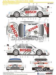 SK Decals: Decoracin escala 1/24 - Alfa Romeo 155 V6 Ti Equipo JAS Motorsport patrocinado por Bosch N 19 - Jason Watt (DK) - ITC 1996 - calcas de agua e instrucciones de colocacin - para las referencias de Tamiya TAM24176 y TAM24182