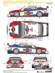 SK Decals: Decoracin escala 1/24 - Alfa Romeo 155 V6 Ti Equipo Alfa Corse patrocinado por Martini N 5, 6 - Nicola Larini (IT), Alessandro Nannini (IT) - ITC 1996 - calcas de agua e instrucciones de colocacin - para las referencias de Tamiya TAM24176 y TAM24182