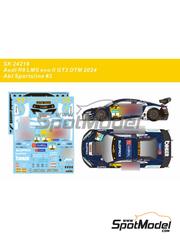 SK Decals: Marking / livery 1/24 scale - Audi R8 LMS Evo II GT3 Abt Sportsline Team sponsored by RB #3 - Kelvin Van der Linde (ZA) - DTM - Deutsche Tourenwagen Masters 2024 - water slide decals and placement instructions - for Nunu reference PN24044