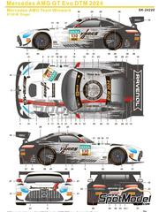 SK Decals: Marking / livery 1/24 scale - Mercedes AMG GT3 Evo Winward Team sponsored by 130 Years of Motorsport #130 - Maro Rene Engel (DE) - DTM - Deutsche Tourenwagen Masters 2024 - water slide decals and placement instructions - for Tamiya references TAM24345 and TAM24350