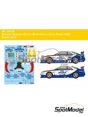 SK Decals: Marking / livery 1/24 scale - Nissan Skyline GT-R LM Nismo Team sponsored by Keep the Dream Alive #22 - Hideo Fukuyama (JP) + Masahiko Kondo (JP) + Syunji Kasuya (JP) - 24 Hours Le Mans 1995 - paint masks, water slide decals and placement instructions - for Tamiya reference TAM24161