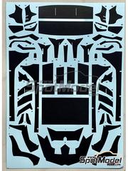 SK Decals: Carbon fibre pattern decal set 1/24 scale - Liberty Walk LB Works Lamborghini Aventador Version 2 - water slide decals and placement instructions - for Aoshima reference AOSH-059951