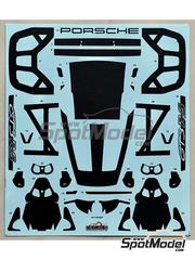 SK Decals: Carbon fibre pattern decal set 1/24 scale - Porsche 911 992 GT3 RS - water slide decals and placement instructions - for Tamiya reference TAM24370