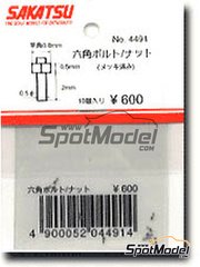 Sakatsu: Detail - Hex bolt / nut 0.8mm subtend plated