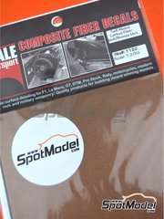 Scale Motorsport: Carbon fiber decal 1/20 scale - Carbon fiber twill weave black on bronze big size pattern - water slide decals