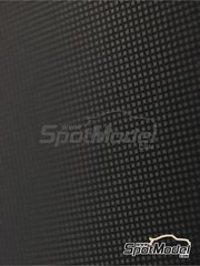 Scale Motorsport: Calca de trama de fibra de carbono escala 1/24 - Fibra de carbono trama cuadrada tono gris plateado y negro con textura de tamao mediano - calcas de agua