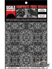 Scale Motorsport: Decals 1/24 scale - Dazzle Camouflage Pattern Black on White - water slide decals